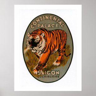 Kontinentales Palast-Hotel Saigon (Leinwand) Poster