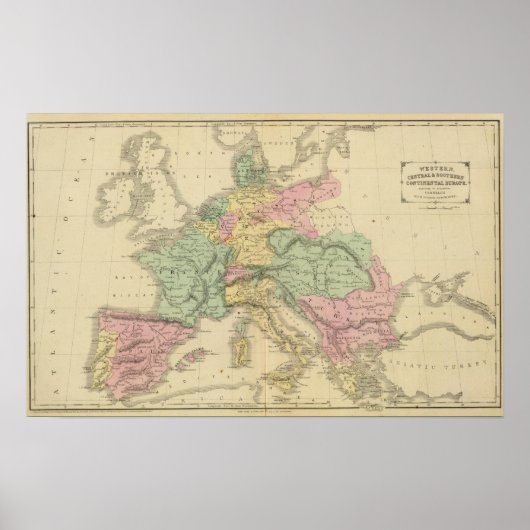 Kontinentaleuropa Poster (Vorne)