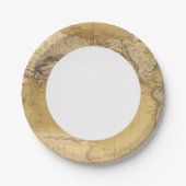 Kontinentalkarte Pappteller (Vorderseite)