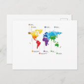 Kontinente Postkarte (Vorne/Hinten)