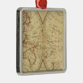 Kontinente Silbernes Ornament (Rechts)