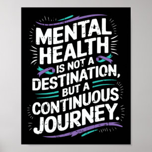 Kontinuierliche Reise Mental Health Awareness Suic Poster