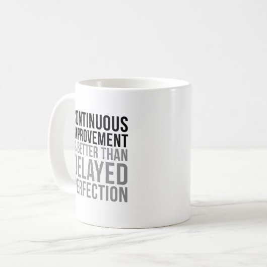 Kontinuierliche Verbesserung Kaffeetasse (Vorderseite Links)
