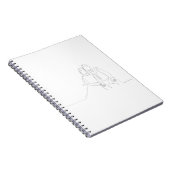 Kontinuierlicher zeichn eines niedlichen romantisc notizblock (Rechte Seite)