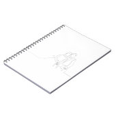 Kontinuierlicher zeichn eines niedlichen romantisc notizblock (Linke Seite)