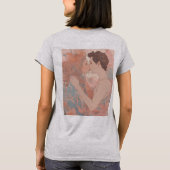 Kontinuierlicher zeichn von Mann und Frau mit der  T-Shirt (Rückseite)