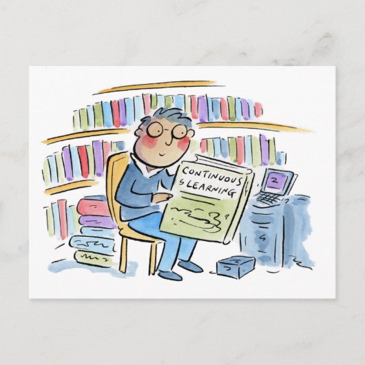 Kontinuierliches Lernen Postkarte (Vorderseite)