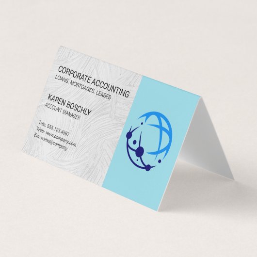 Kontomanager | Corporate Global Logo Visitenkarten (Vorderseite)