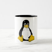 KONTRA, DAS LINUX TUX STATIONIERT ZWEIFARBIGE TASSE (Mittel)