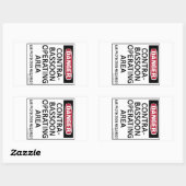 Kontrabasbald Rechteckiger Aufkleber (Blatt)