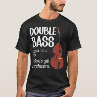 Kontrabass Definition Kontrabassspieler Doppel T-Shirt
