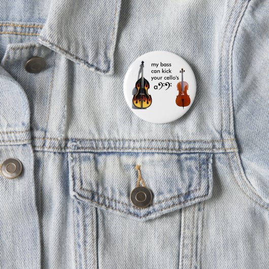 Kontrabass gegen Cello Button (Beispiel)