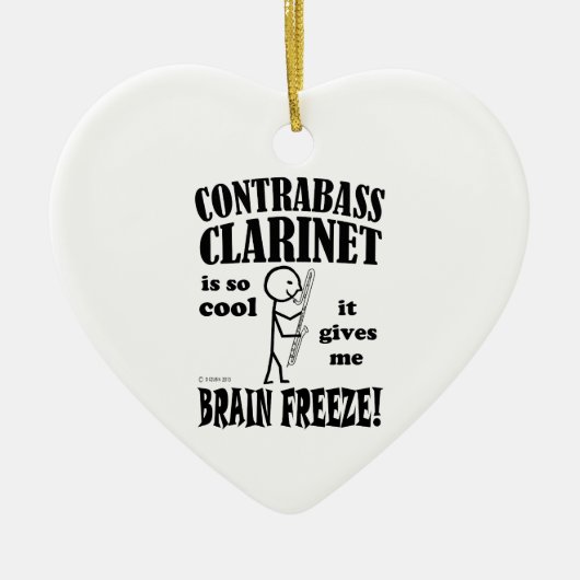 Kontrabass-Klarinette, Brain Freeze Keramik Ornament (Vorne)