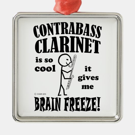Kontrabass-Klarinette, Brain Freeze Ornament Aus Metall (Vorne)