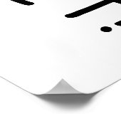 Kontrabass-Klarinette fühlen die Musik Poster (Ecke)