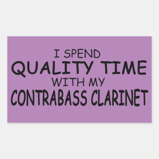 Kontrabass-Klarinette für den rechteckigen Stick Rechteckiger Aufkleber (Vorderseite)