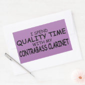 Kontrabass-Klarinette für den rechteckigen Stick Rechteckiger Aufkleber (Umschlag)