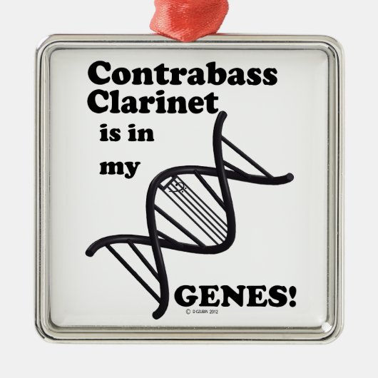 Kontrabass-Klarinette ist in meinen Genen Silbernes Ornament (Vorne)