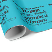 Kontrabass-Klarinette macht mich glücklich Geschenkpapier (Rolleneckpunkt)