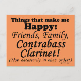 Kontrabass-Klarinette macht mich glücklich Postkarte