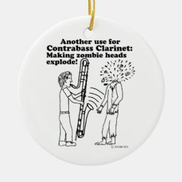 Kontrabass-Klarinette macht Zombies explodieren Keramikornament