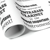 Kontrabass-Klarinette wichtigstes Instrument Geschenkpapier (Rolleneckpunkt)