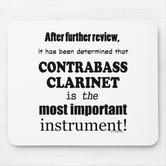 Kontrabass-Klarinette wichtigstes Instrument Mousepad (Vorne)