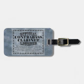 Kontrabass-Klarinettenlizenz Gepäckanhänger (Vorderseite horizontal)