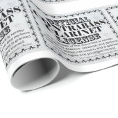 Kontrabass-Klarinettenlizenz Geschenkpapier (Rolleneckpunkt)
