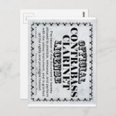 Kontrabass-Klarinettenlizenz Postkarte (Vorne/Hinten)