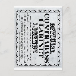 Kontrabass-Klarinettenlizenz Postkarte