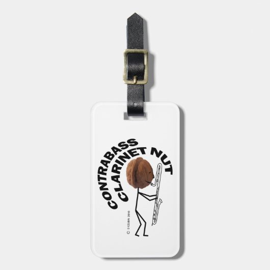 Kontrabass Klarinettenmutter Gepäckanhänger (Vorderseite vertikal)