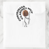 Kontrabass Klarinettenmutter Runder Aufkleber (Tasche)