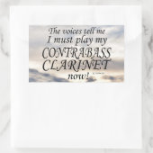 Kontrabass Klarinettenstimmen sagen, muss Rectangu Rechteckiger Aufkleber (Tasche)