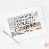 Kontrabass Klarinettenstimmen sagen, muss Rectangu Rechteckiger Aufkleber (Umschlag)