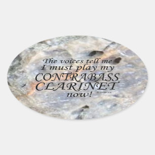 Kontrabass Klarinettenstimmen sagen, müssen Oval S Ovaler Aufkleber