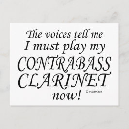 Kontrabass Klarinettenstimmen sagen, müssen spiele Postkarte