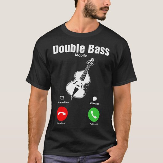 Kontrabass-Mobile-T-Shirt T-Shirt (Vorderseite)