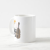 Kontrabass-Spieler Kaffeetasse (Vorderseite Links)