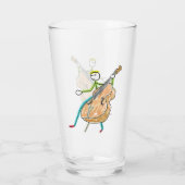 Kontrabass Stickman Glas (Rückseite)