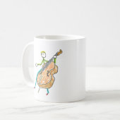 Kontrabass Stickman Kaffeetasse (Vorderseite Links)