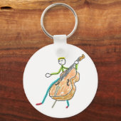 Kontrabass Stickman Schlüsselanhänger (Rückseite)
