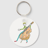 Kontrabass Stickman Schlüsselanhänger (Rückseite)