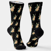 Kontrabass Stickman Socken (Gewinkelt)