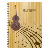 Kontrabass String Instrument (medium) Spiral Notizblock (Vorderseite)