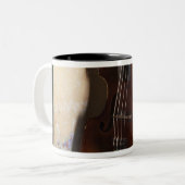 Kontrabass Zweifarbige Tasse (Vorderseite Links)
