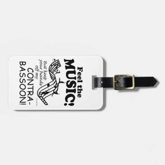 Kontrabassoon Gepäckanhänger (Vorderseite horizontal)