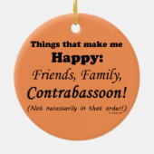 Kontrabassoon macht mich glücklich keramik ornament (Hinten)