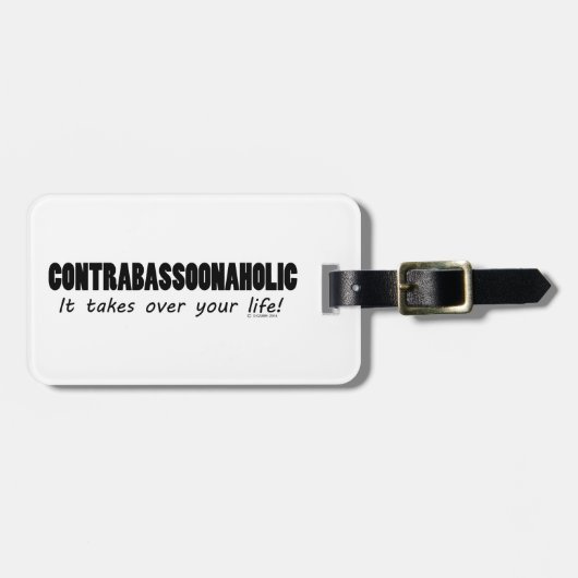 Kontrabassoonaholisches Leben Gepäckanhänger (Vorderseite horizontal)