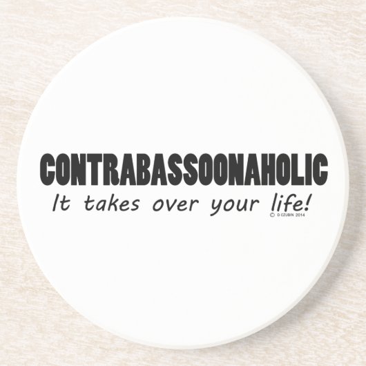 Kontrabassoonaholisches Leben Getränkeuntersetzer (Vorne)